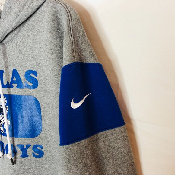 Dallas Cowboys Nike Retro Rewind Club Logo Gray Pullover Hoodie Men's Small - Picture 3 of 6